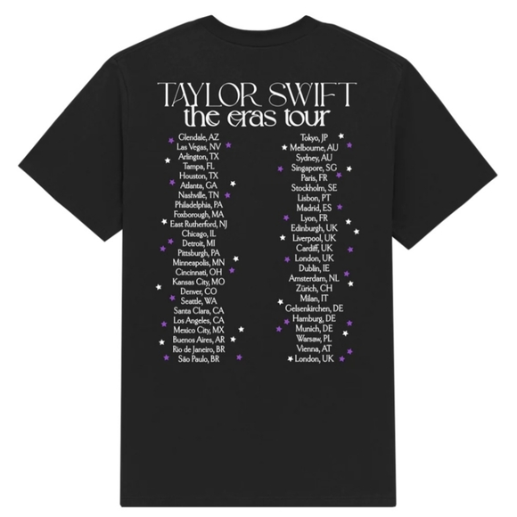 Taylor Swift - The Eras Tour Live Photo Stars T-Shirt Medium - Picture 2 of 11